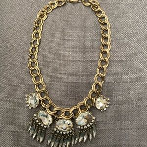 Women’s Statement Decor Necklace Gold & Rhinestone